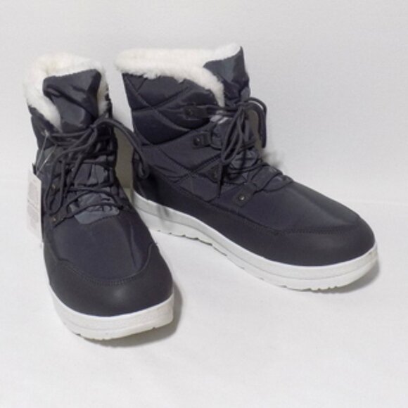 3M Thinsulate Women’s Gray with White Faux Fur Waterproof Winter Boots – Size 11 - Picture 9 of 10